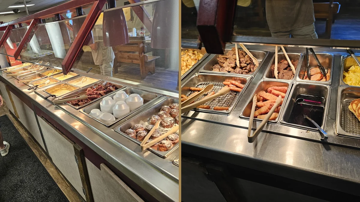 Counter service area inside Butcher Boy Cafe.